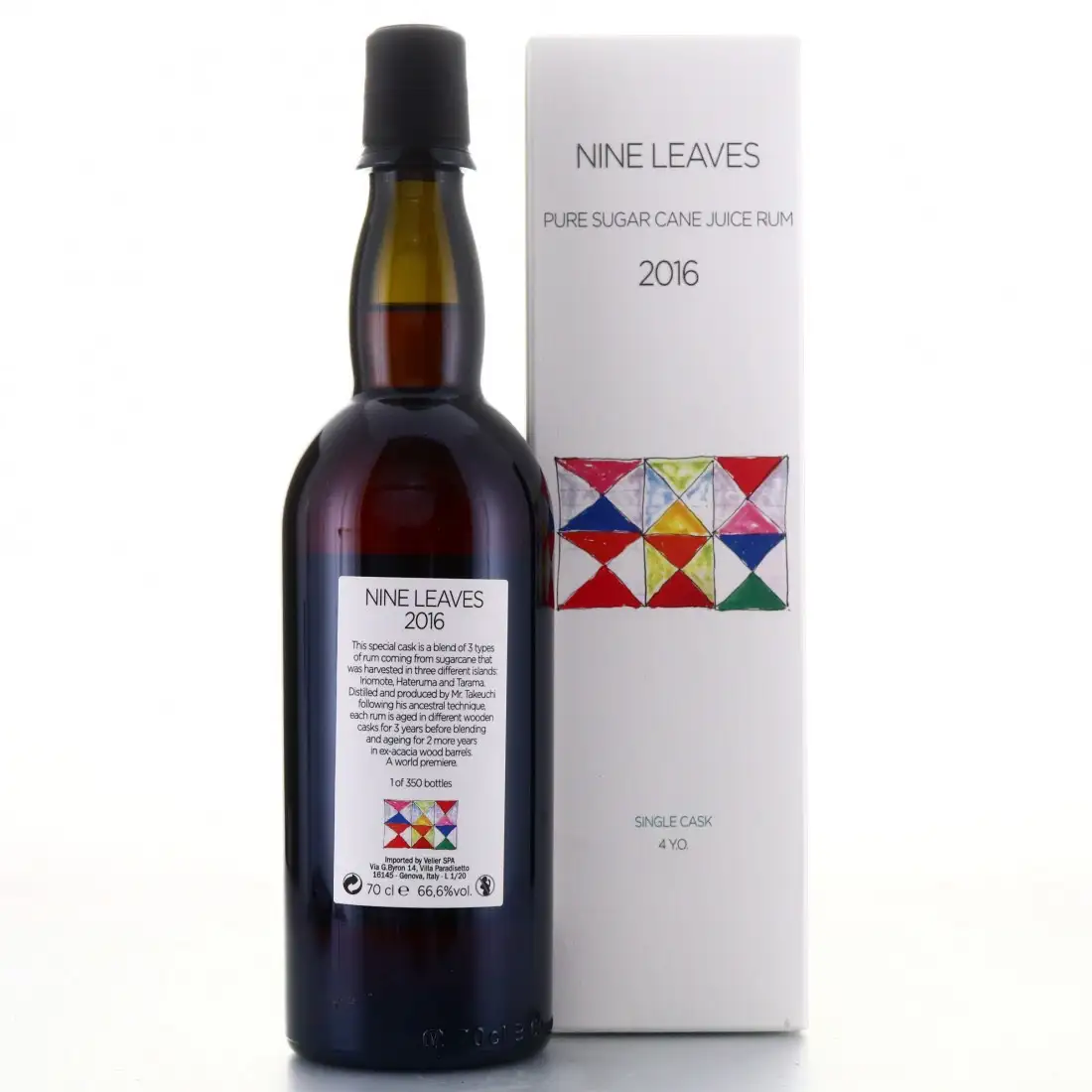 Hochauflösendes Bild von Velier Nine Leaves Japoniani Pure Sugar Cane Juice Rum 2016