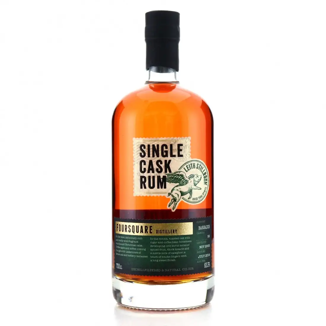 Bottle of Gleann Mor Spirits Company Foursquare Leith Stillroom Single Cask Rum 2005