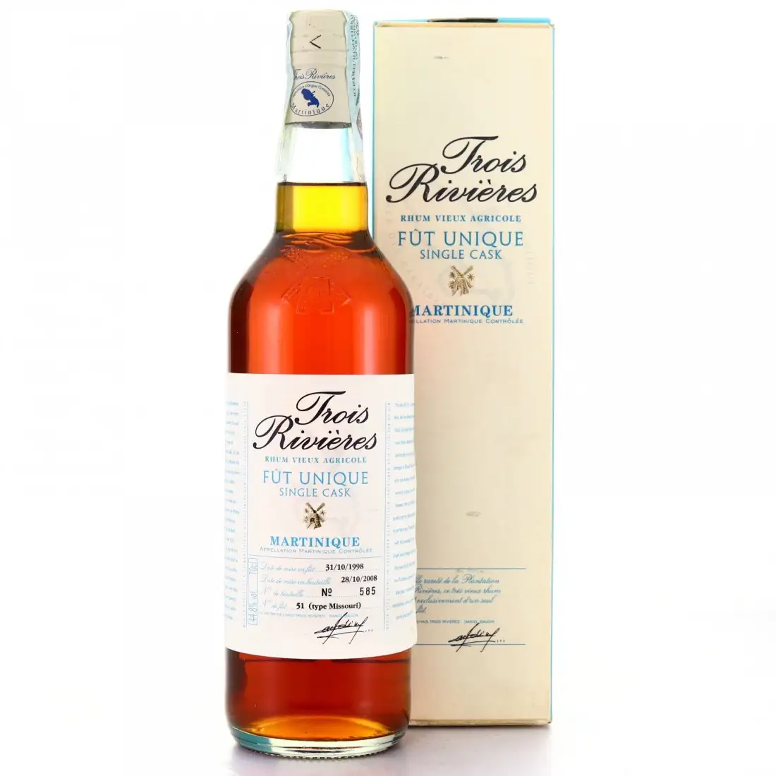 Bottle of Trois Rivières Fût Unique 1998