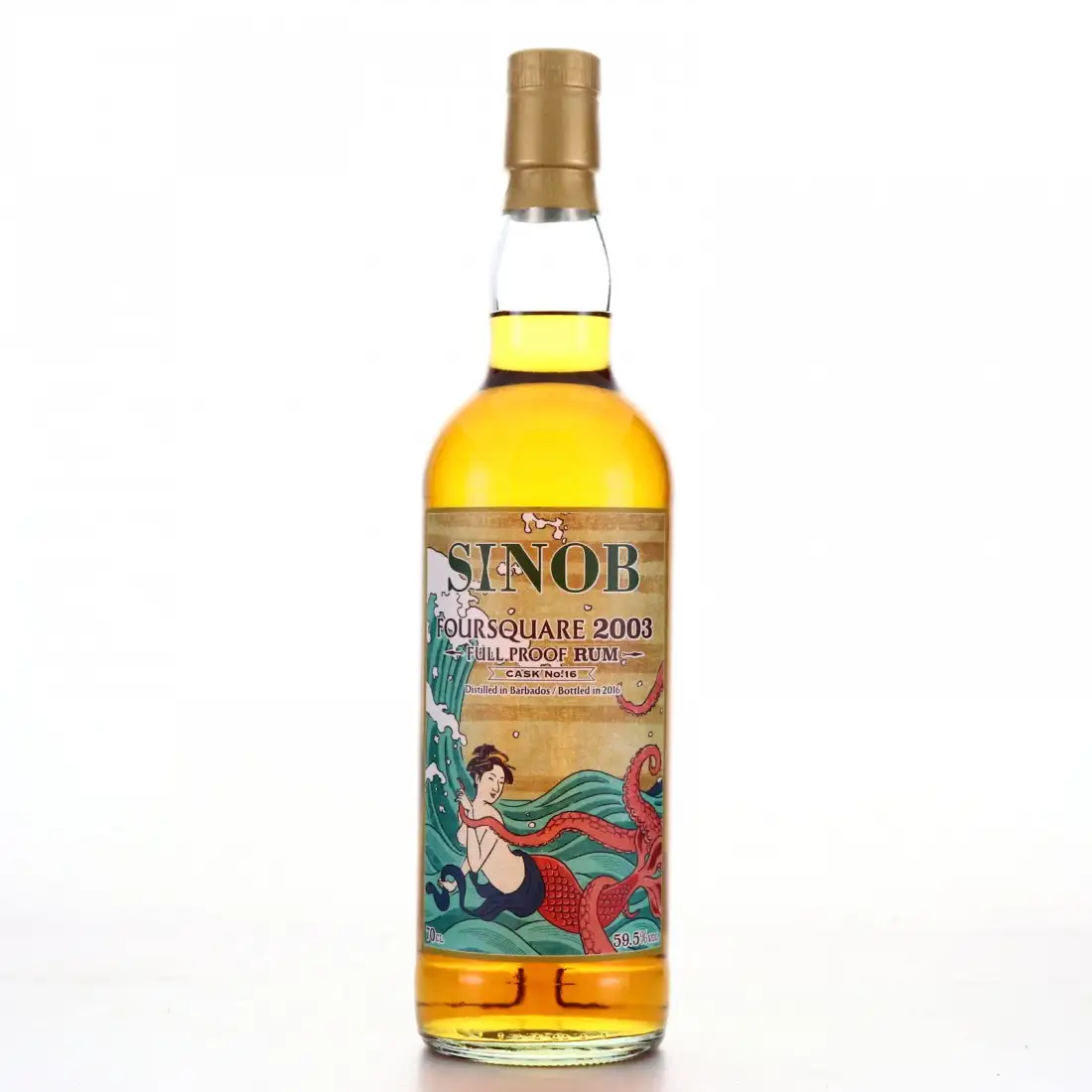 Hochauflösendes Bild von Creative Whisky Company Foursquare Sinob Full Proof Rum 2003