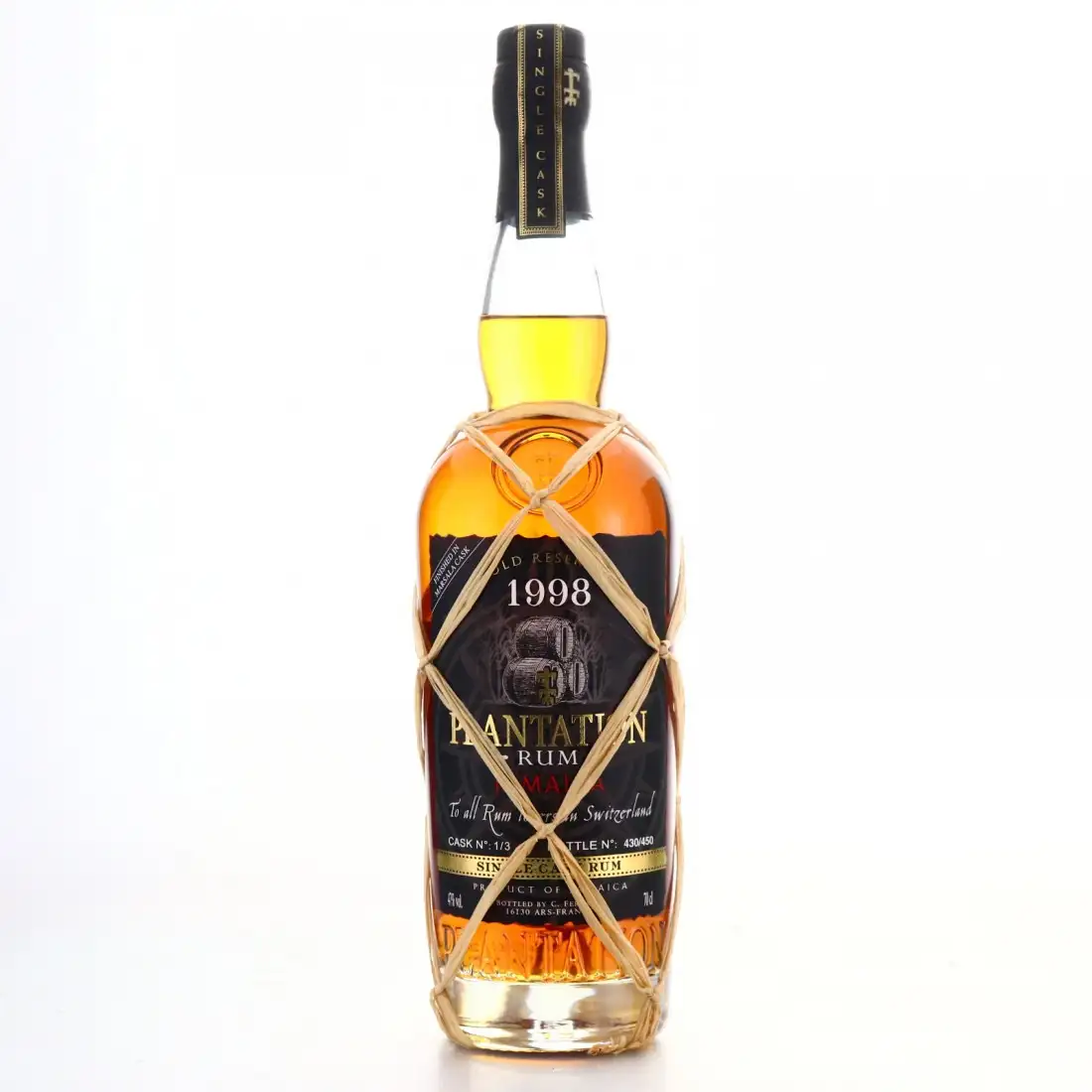 Hochauflösendes Bild von Plantation Old Reserve Single Cask (Bottled for Switzerland) 1998