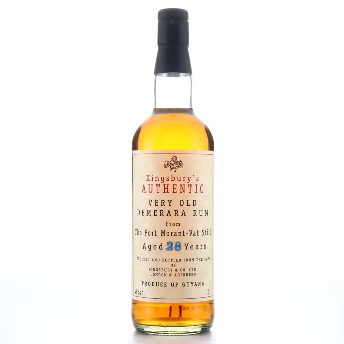 Bottle of Kingsbury Port Mourant Very Old Demerara Rum