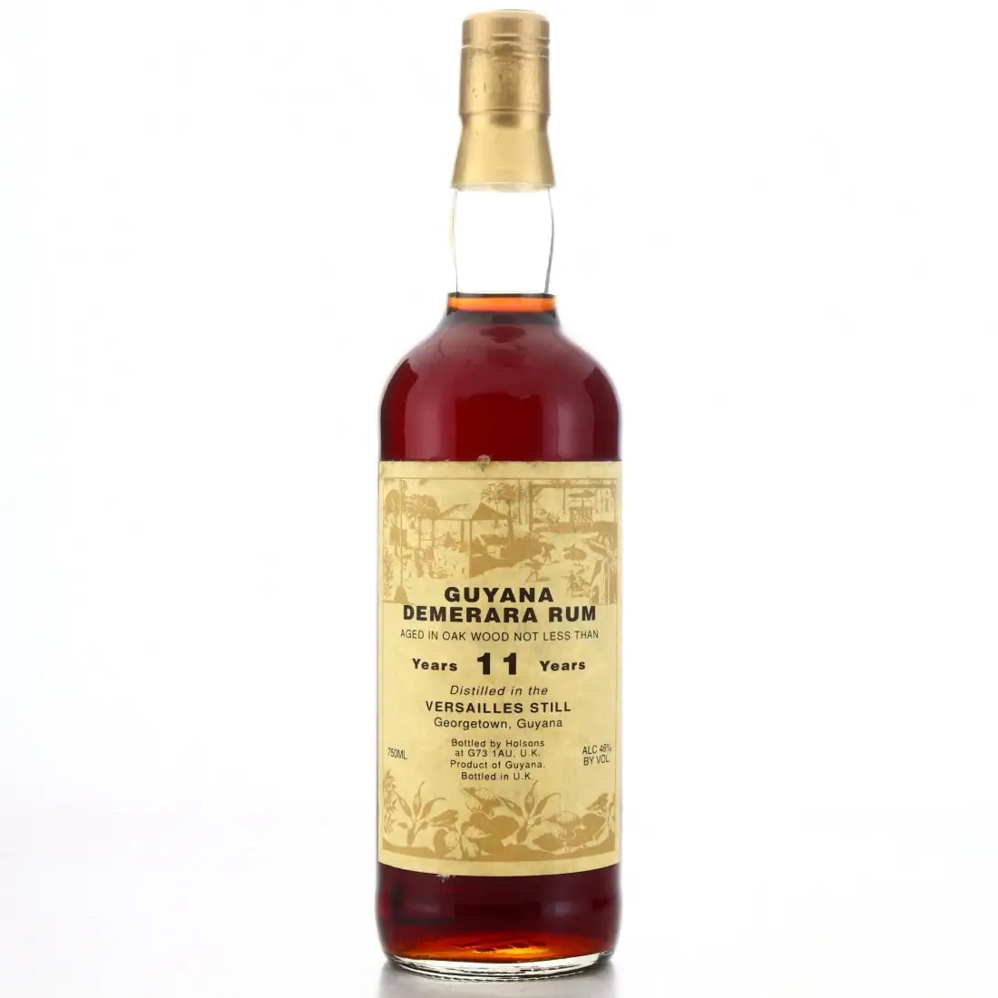 Bottle of Holsons Enmore Guyana Demerara Rum (Versailles Still)
