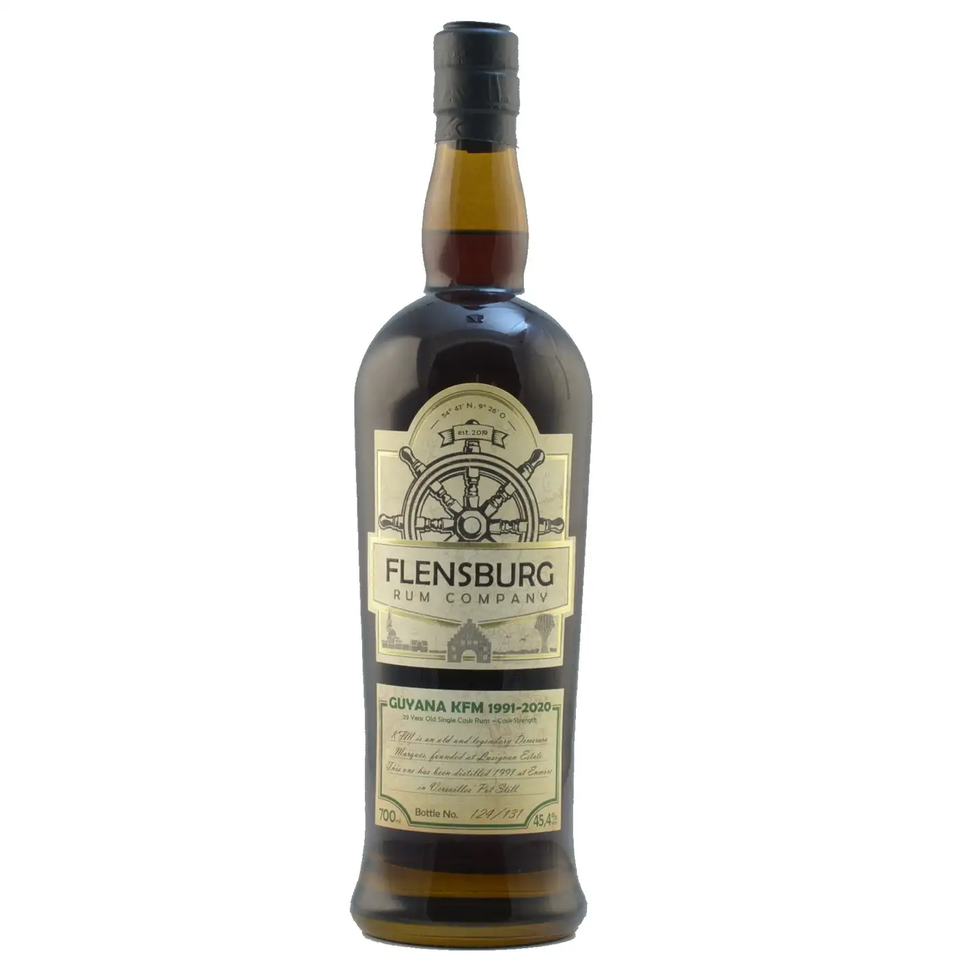 Bottle of Enmore Flensburg Rum Company Guyana (Kirsch Whisky) KFM 1991