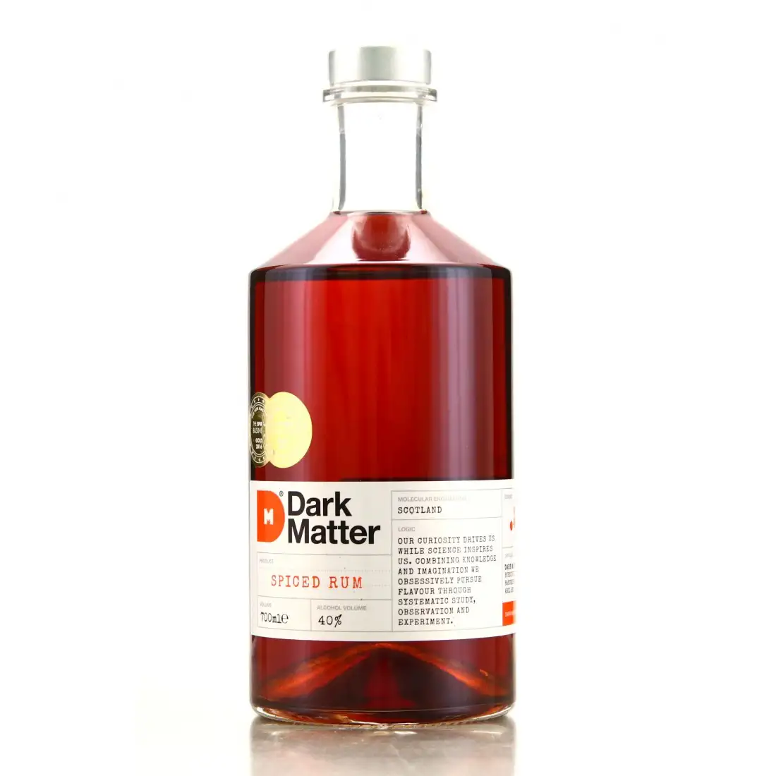 Bottle of Dark Matter Distillers Spiced Rum