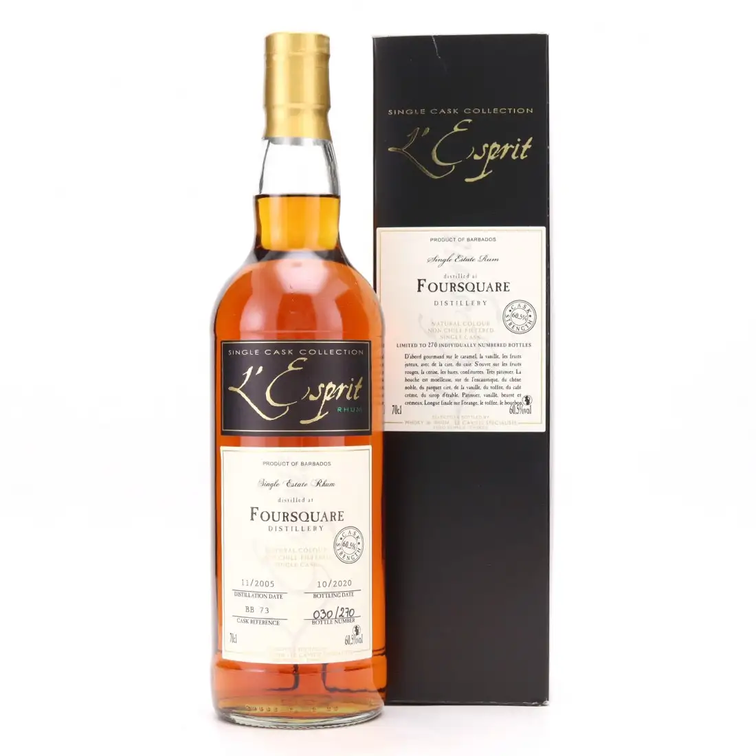Bottle of Whisky & Rhum Foursquare L‘Esprit 2005