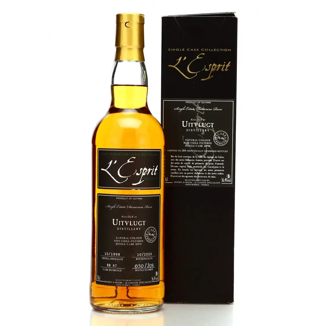 Bottle of Whisky & Rhum Uitvlugt L‘Esprit 1999