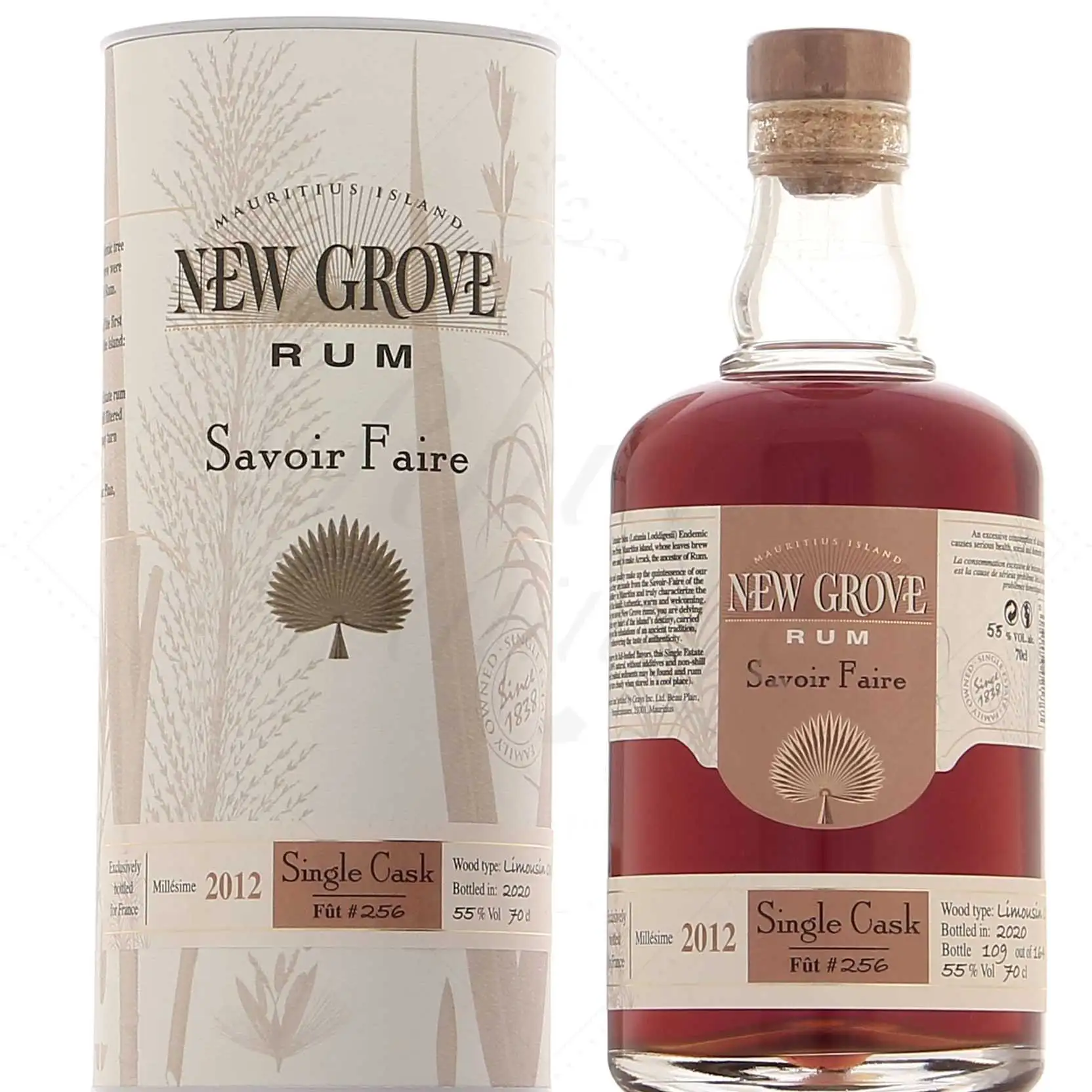 Bottle of Grays New Grove Savoir Faire Single Cask 2012