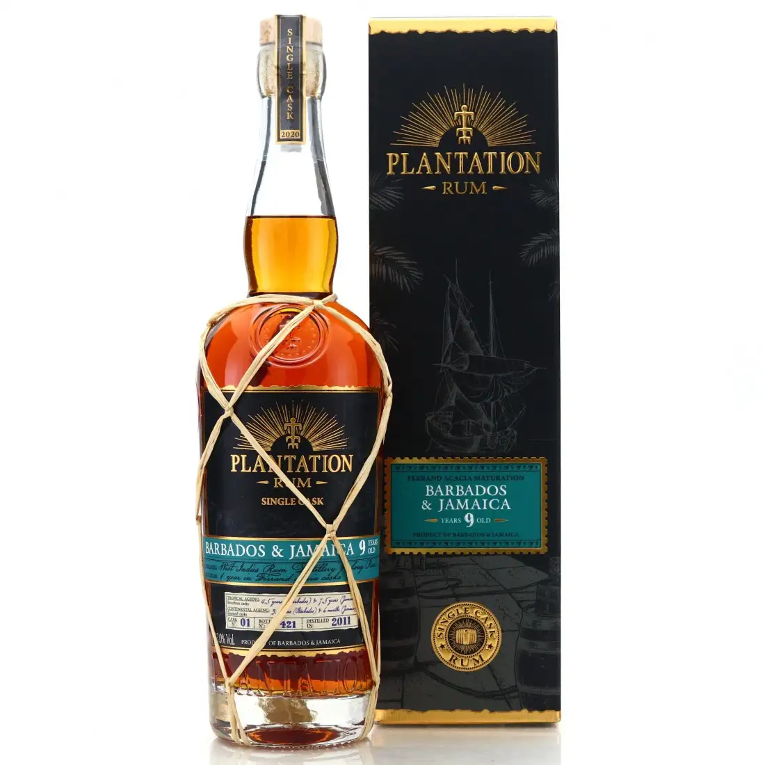 Bottle of West Indies & Long Pond Plantation Single Cask Barbados & Jamaica 9 2011