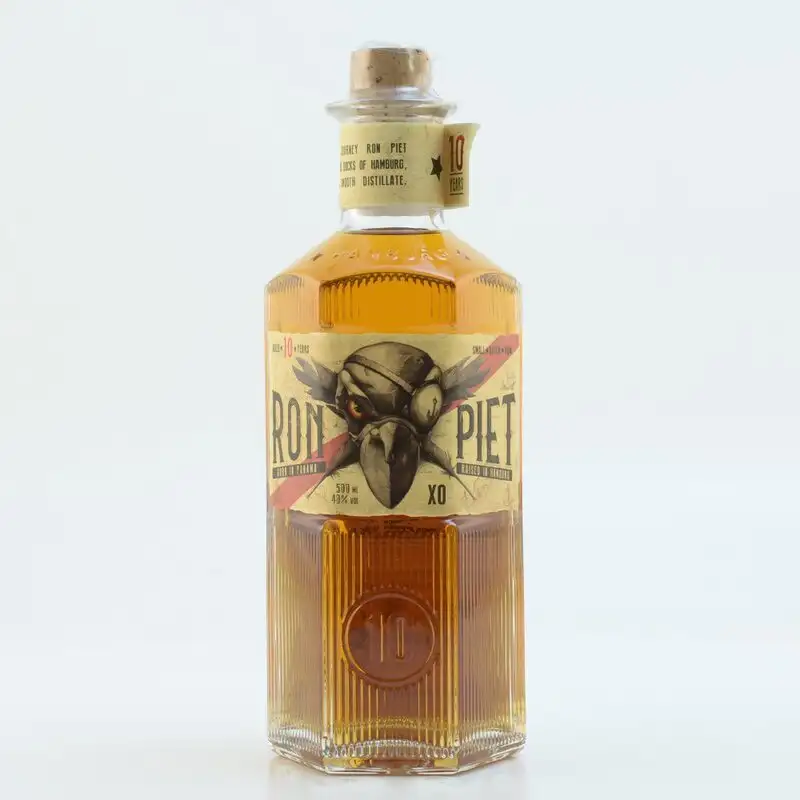Bottle of San Miguelito Ron Piet 10 Years Small Batch XO Premium Rum