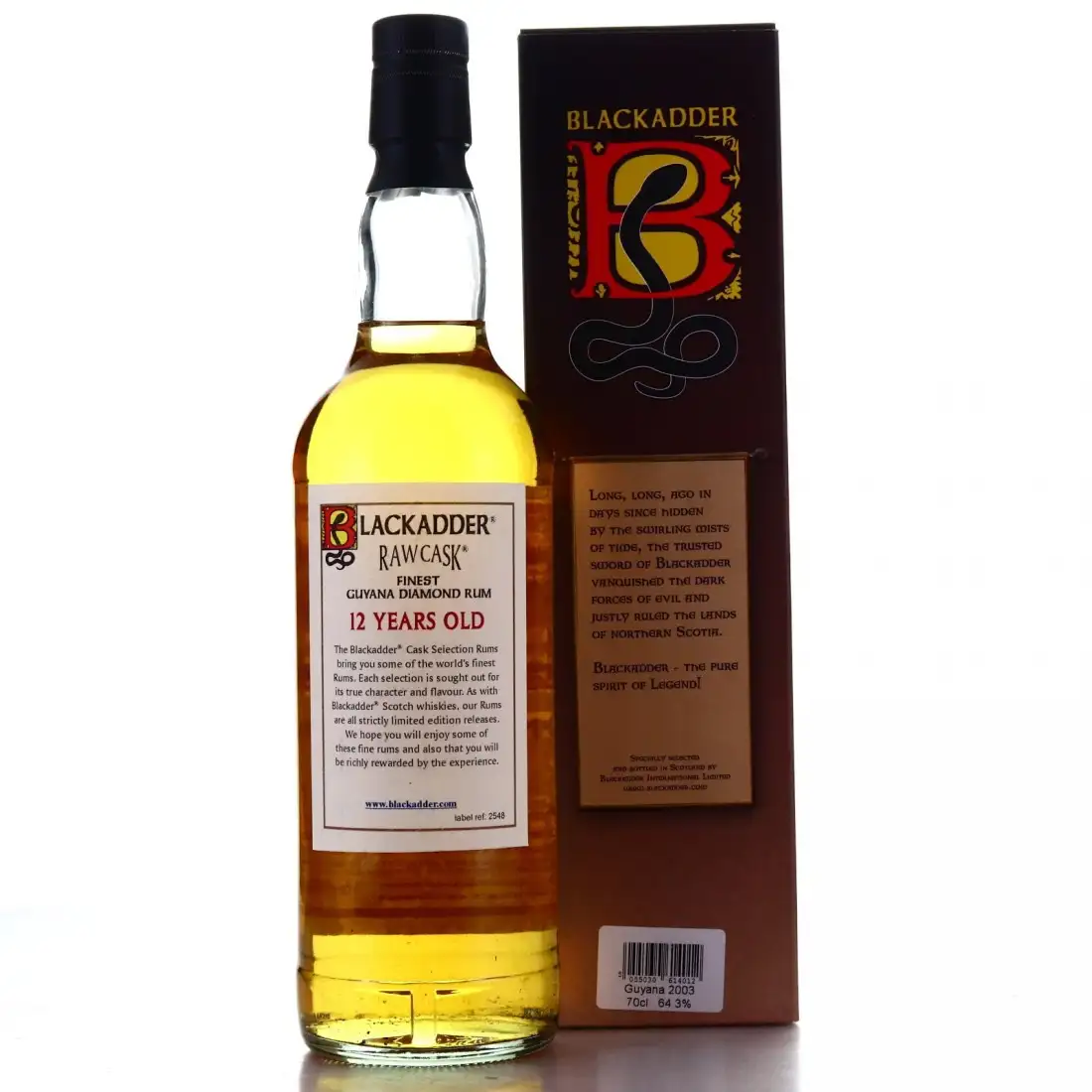 Hochauflösendes Bild von Blackadder Diamond Raw Cask Rum 2003