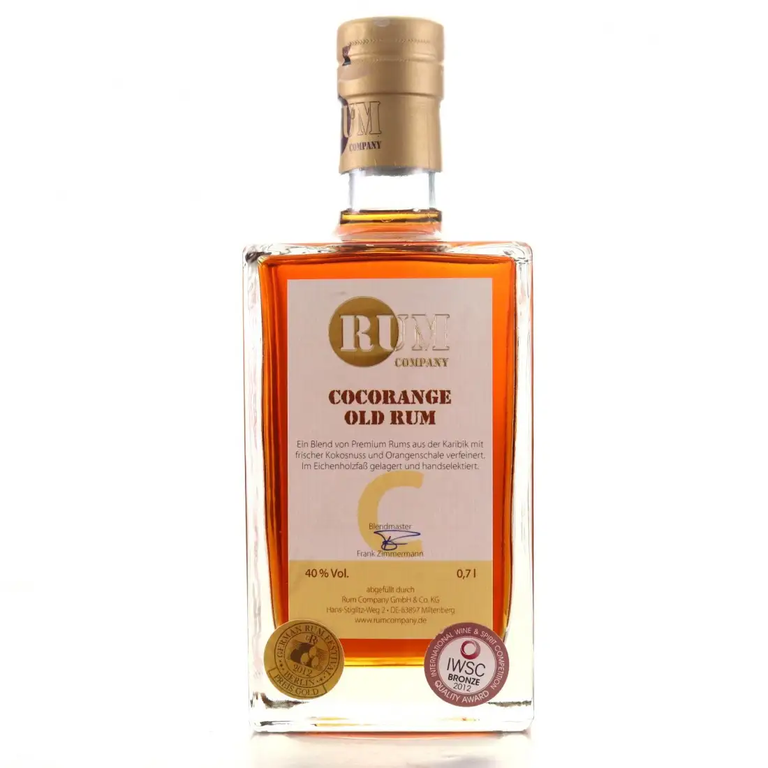 Bottle of Rum Company Cocorange Old Rum