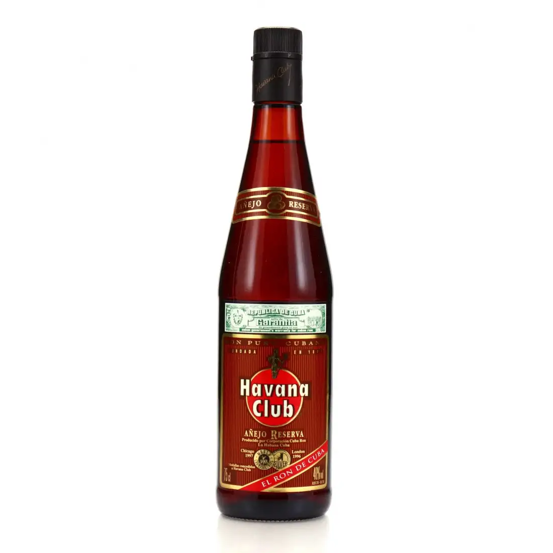 Bottle of Havana Club Añejo Reserva