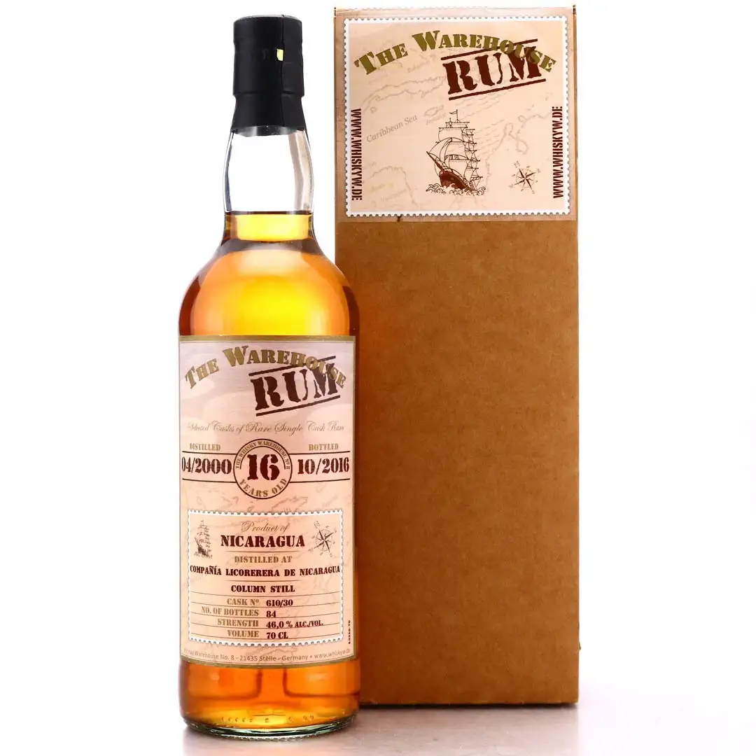 Bottle of The Warehouse Rum Nicaragua 2000