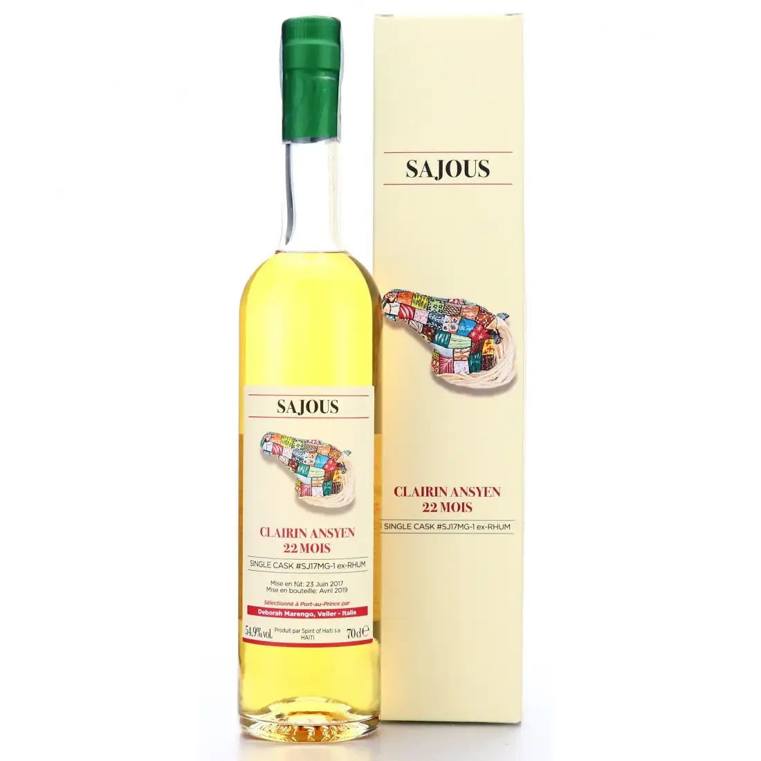 Bottle of Velier Chelo Clairin Ansyen Sajous 2017