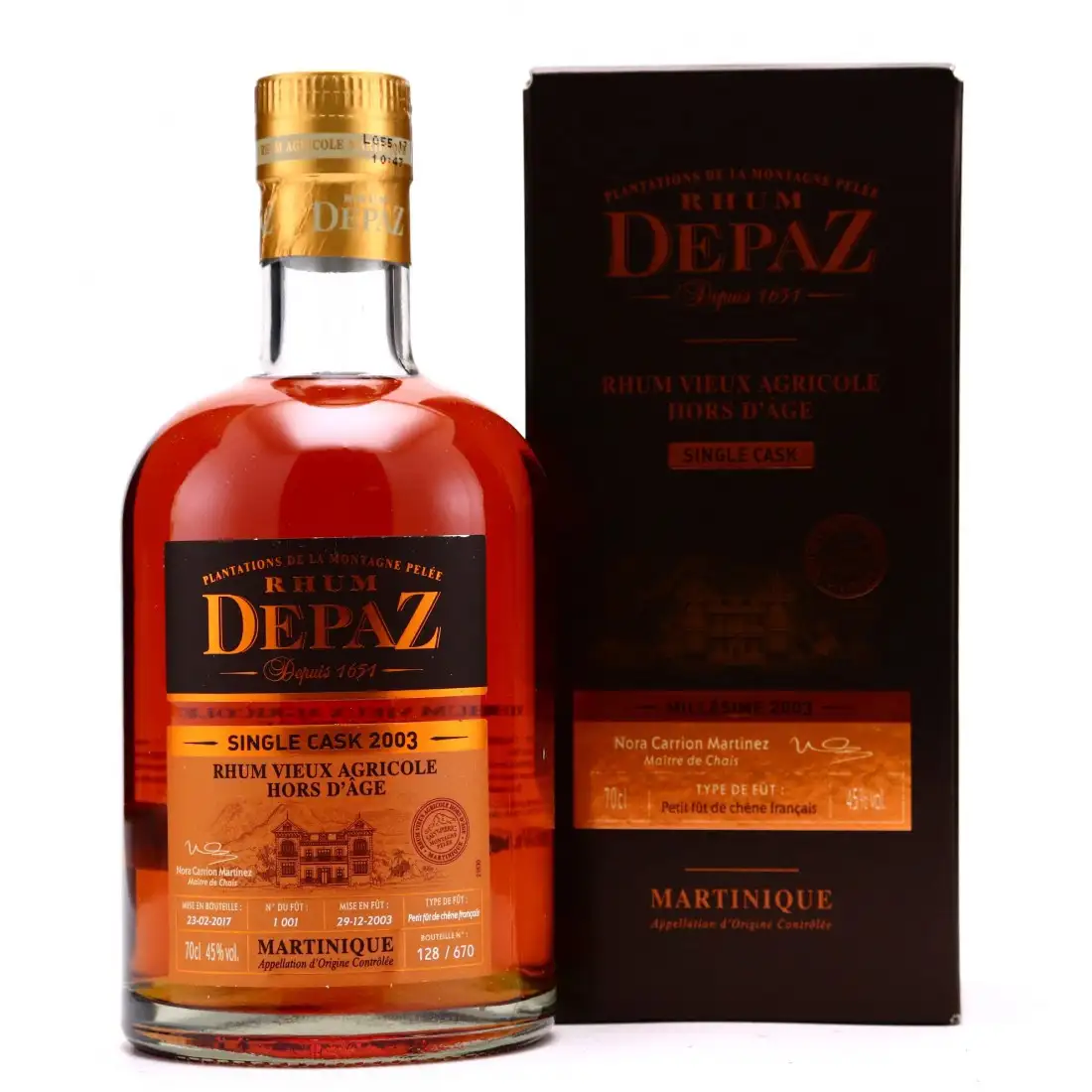 Hochauflösendes Bild von Depaz Single Cask 2003