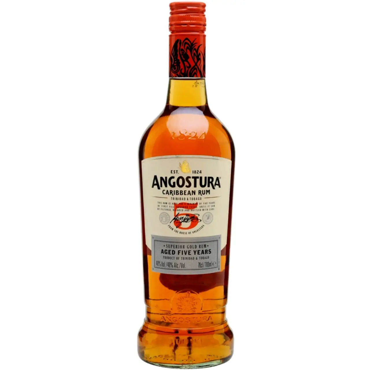 Bottle of T.D.L Angostura Aged 5 Years