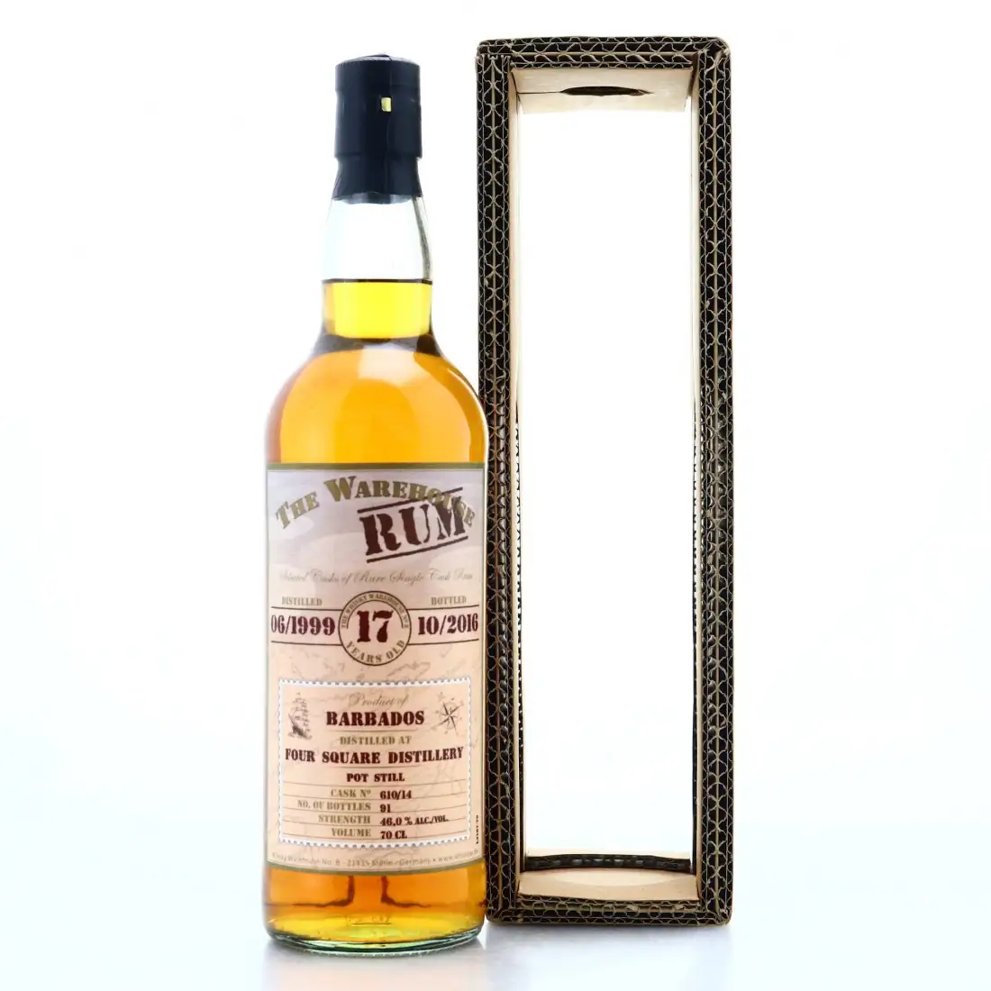 Bottle of The Warehouse Rum Foursquare Barbados Four Square Distillery 1999