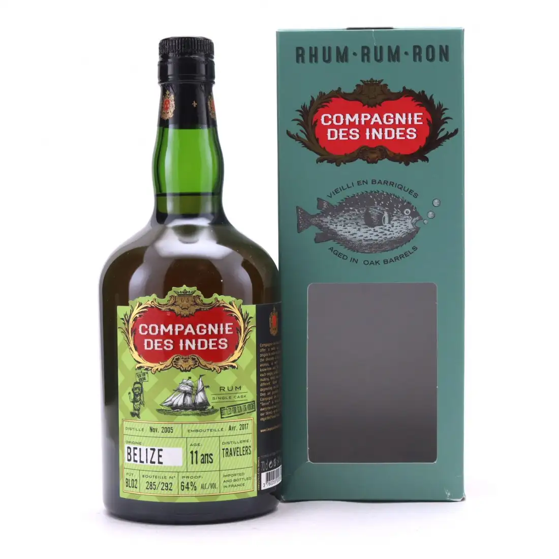 Bottle of CDI Travellers Belize (Bottled for Slik for Voksne) 2005