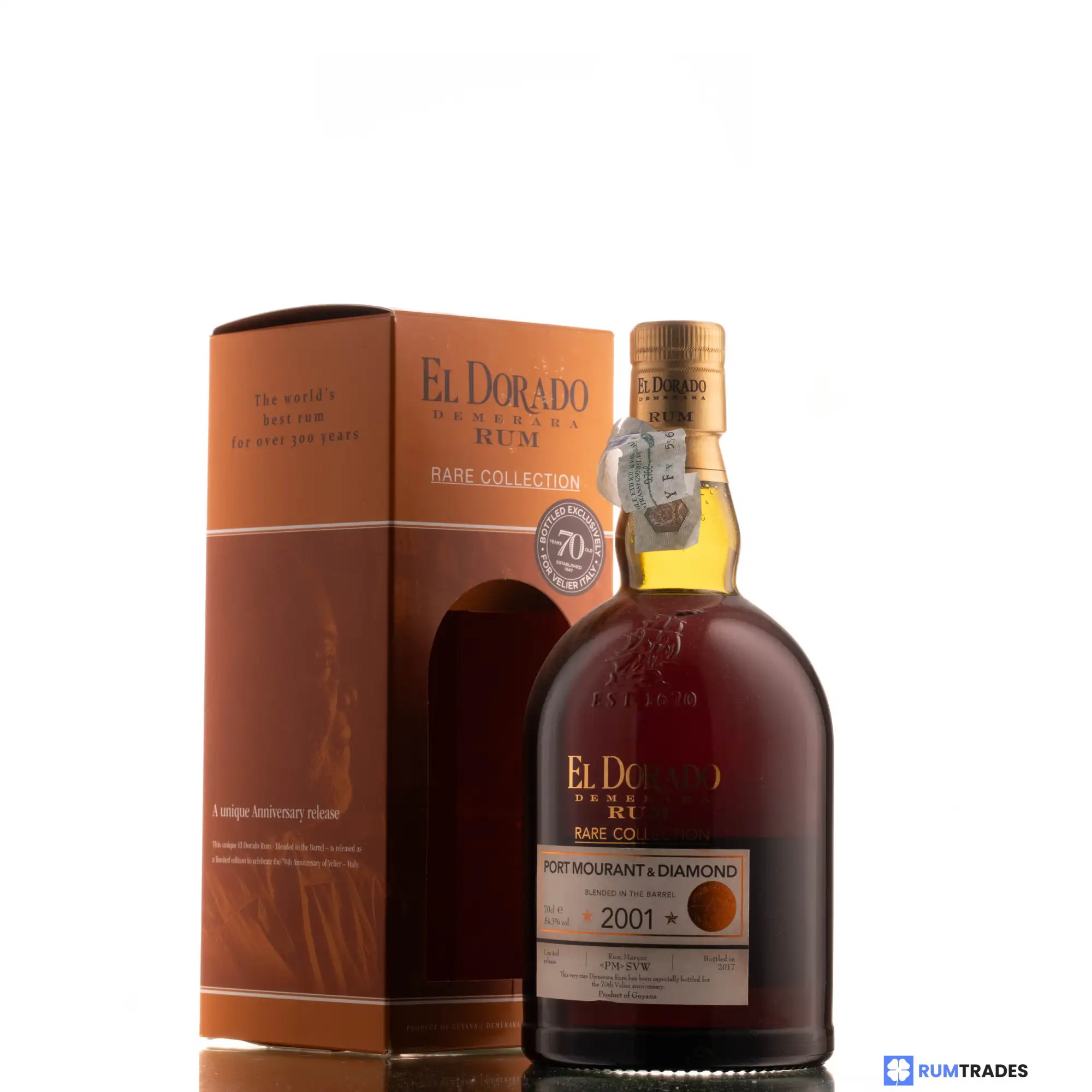 Bottle of Diamond & Port Mourant El Dorado Rare Collection <PM> SVW 2001