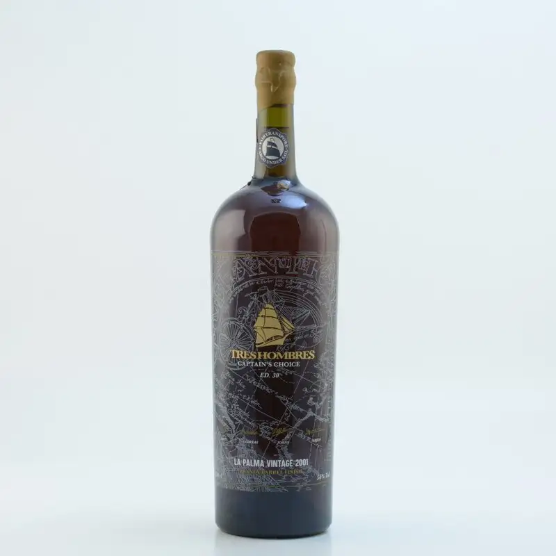 Bottle of Tres Hombres Ron Aldea Ed. 30 La Palma Vintage 2001