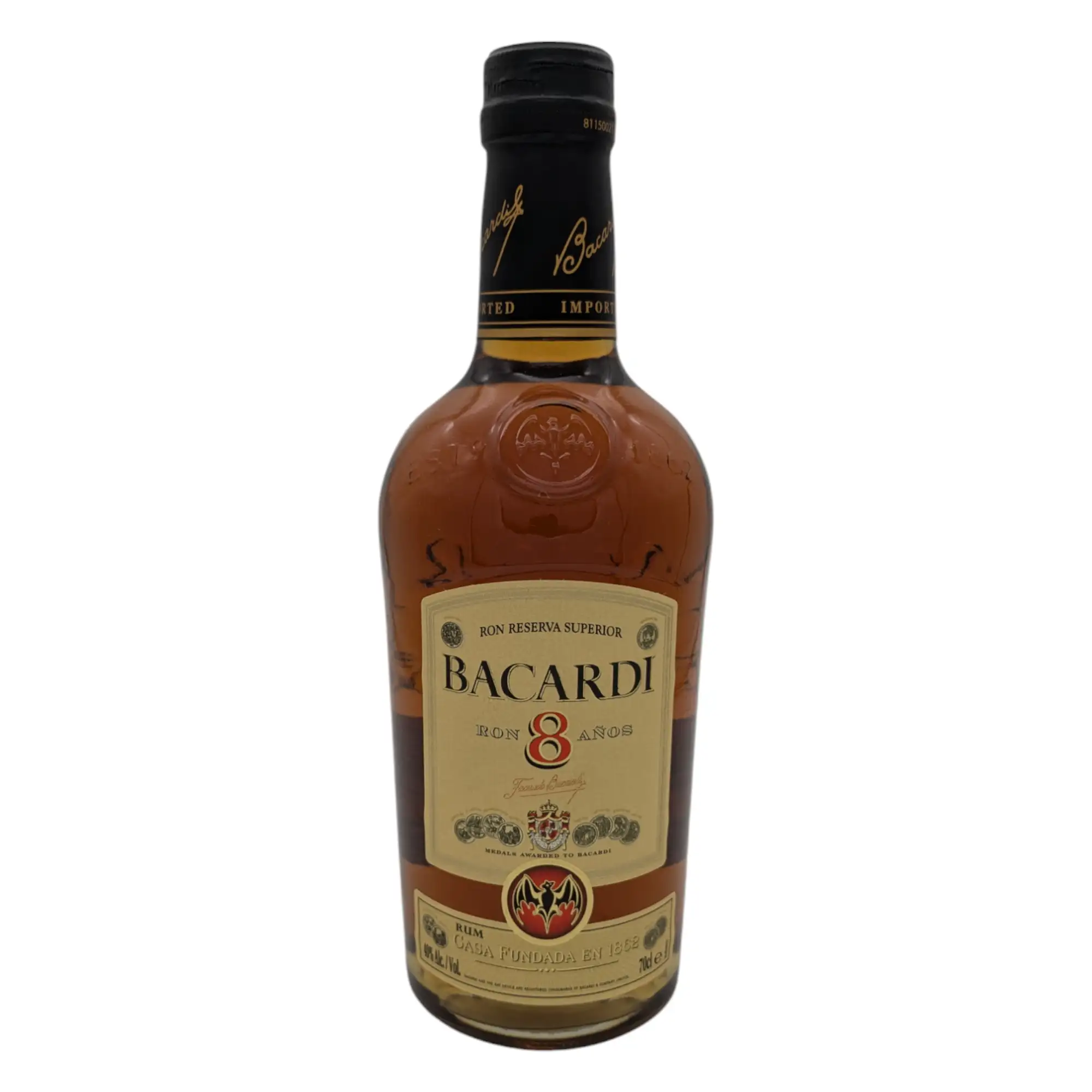 Bottle of Bacardi Reserva Superior