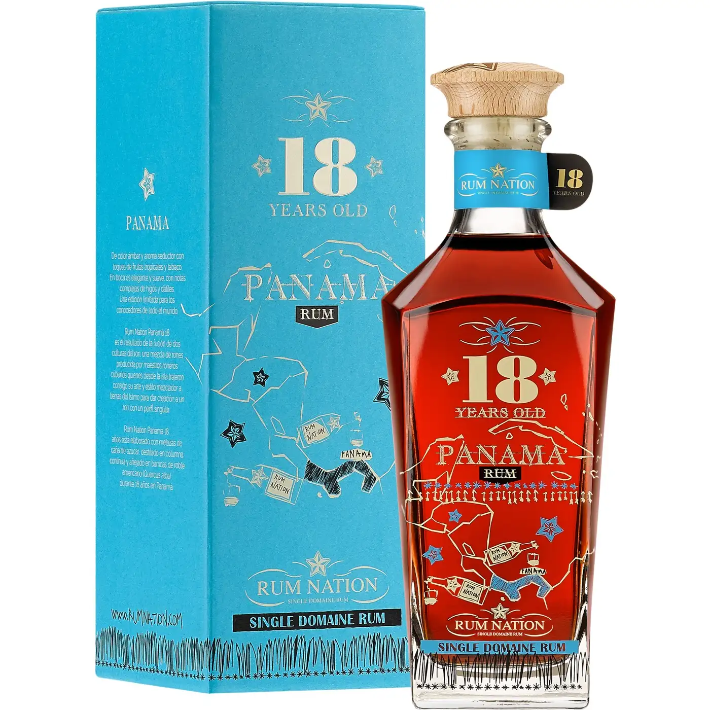 Bottle of Rum Nation Panama Decanter 18 Years