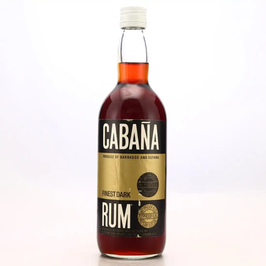 Bottle of Saccone & Speed Ltd Cabana Finest Dark Rum (1970s)