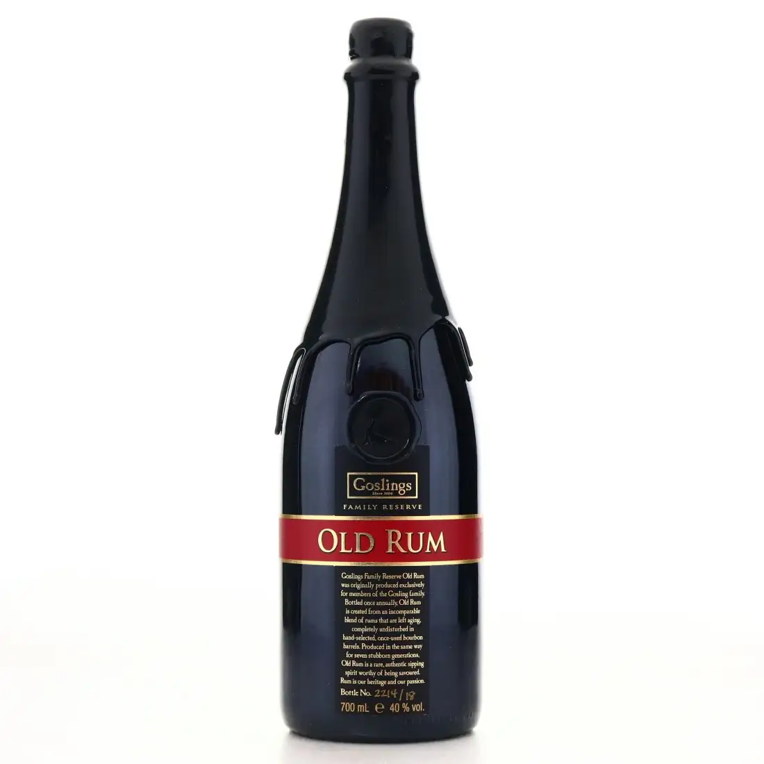 Bottle of Goslings Old Rum („Family Reserve“)