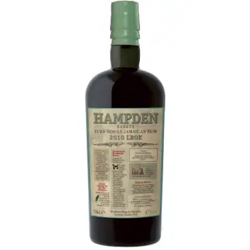 Bottle of Velier Hampden Pure Single Jamaican Rum LROK 2010