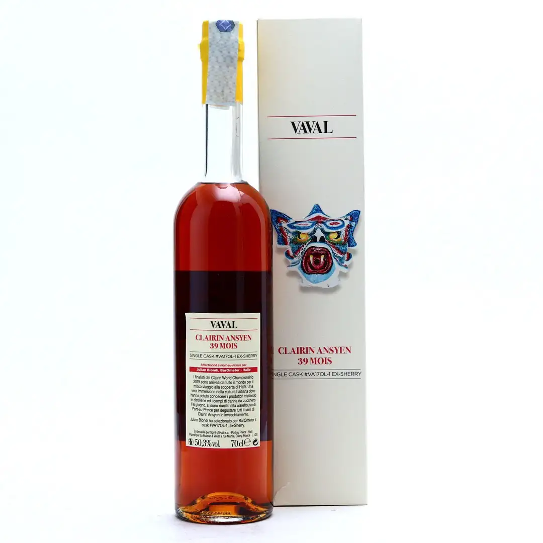 Hochauflösendes Bild von Velier Arawaks Clairin Ansyen Vaval 39 Mois Julian Biondi (ex-sherry) 2017