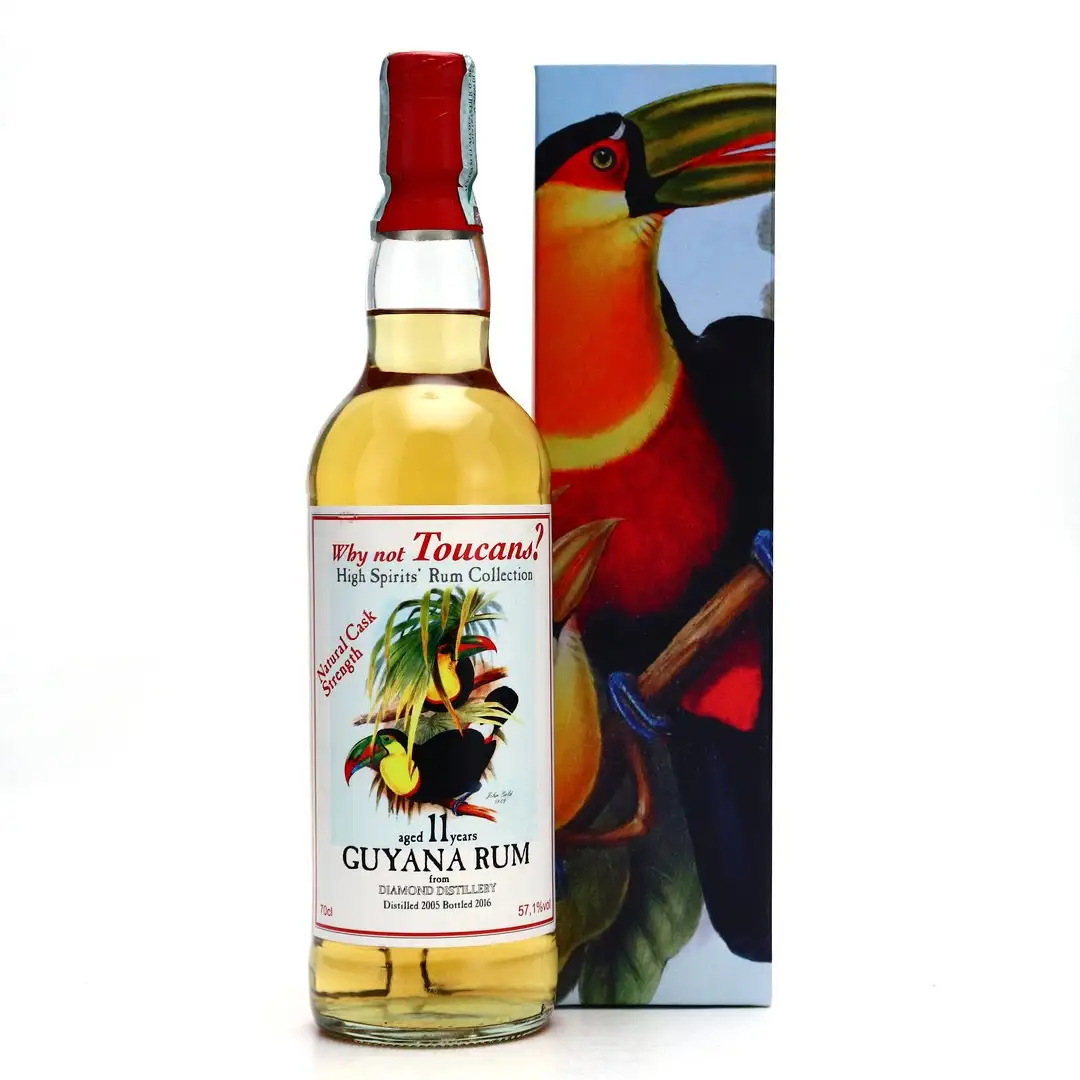 Bottle of High Spirits Collection Diamond Guyana Rum (Why not Toucan?) 2005
