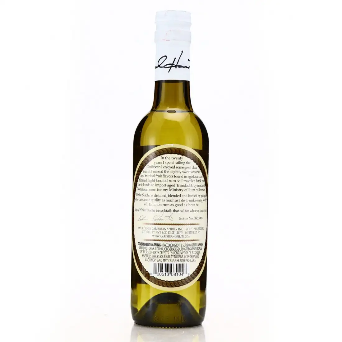 Hochauflösendes Bild von Five &amp; 20 Spirits Hamilton 87 White Stache