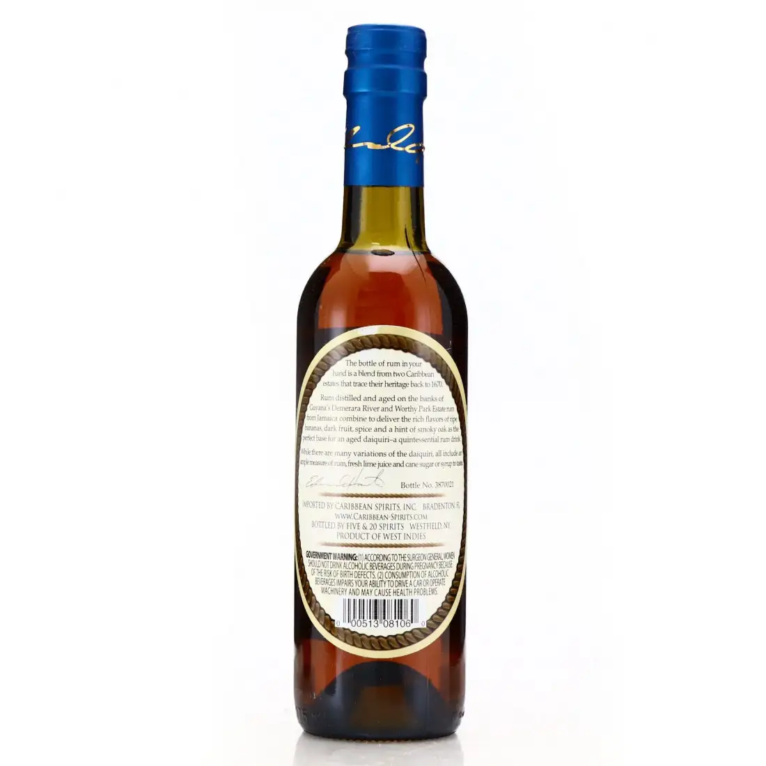 Hochauflösendes Bild von Five &amp; 20 Spirits Worthy Park &amp; Diamond Hamilton West Indies 1670 Blend