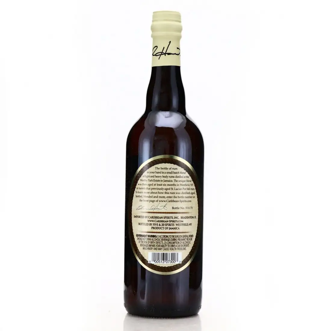 Hochauflösendes Bild von Five &amp; 20 Spirits Worthy Park Hamilton Jamaican Pot Still Blonde