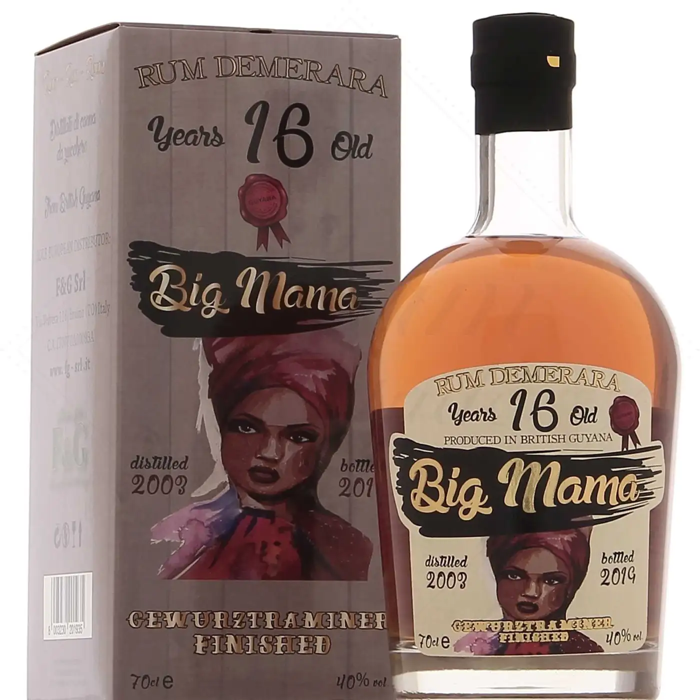 Bottle of Big Mama Rum Demerara Gewürztraminer Finished 2003