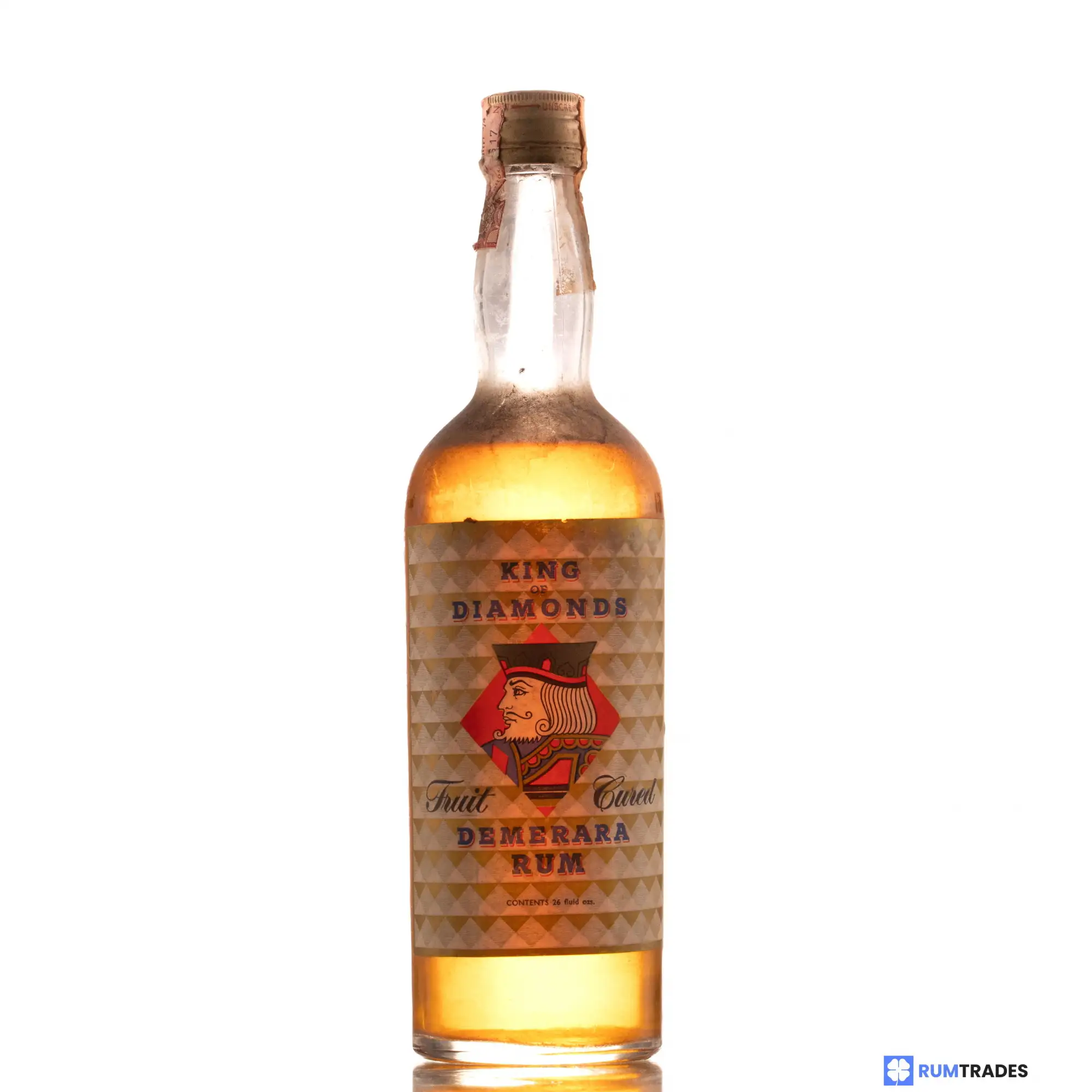 Bottle of DDL King of Diamonds Demerara Rum Fruit Cured 1957