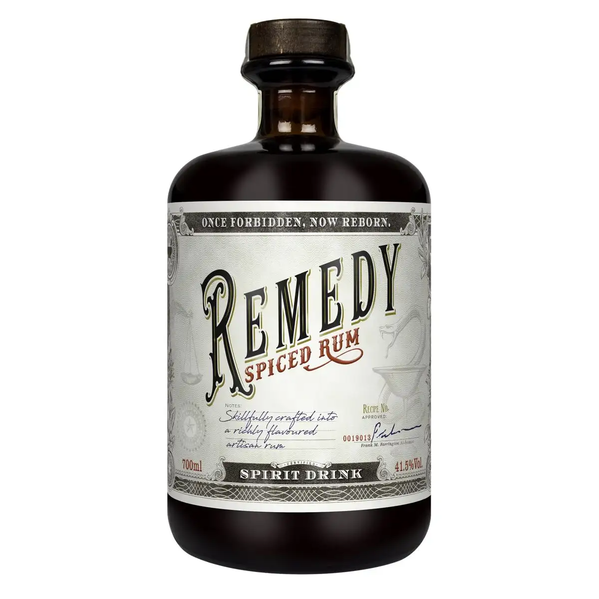 Bottle of Remedy Spiced Rum