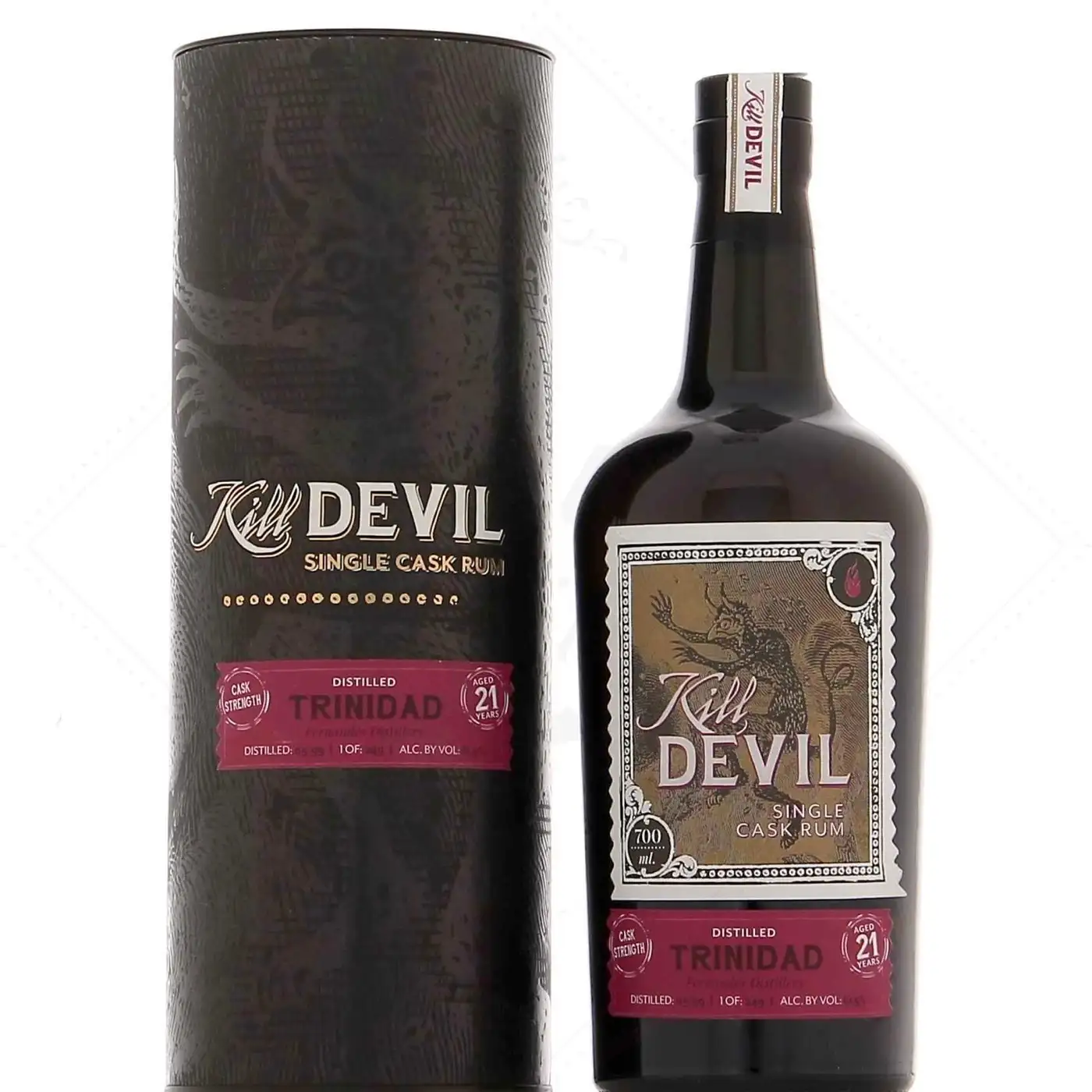 Bottle of T.D.L Kill Devil Trinidad Fernandes 1999