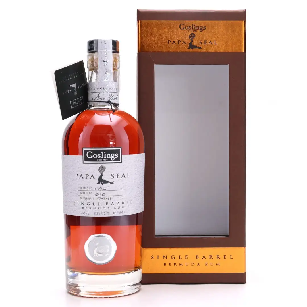 Bottle of Goslings Papa Seal Single Barrel