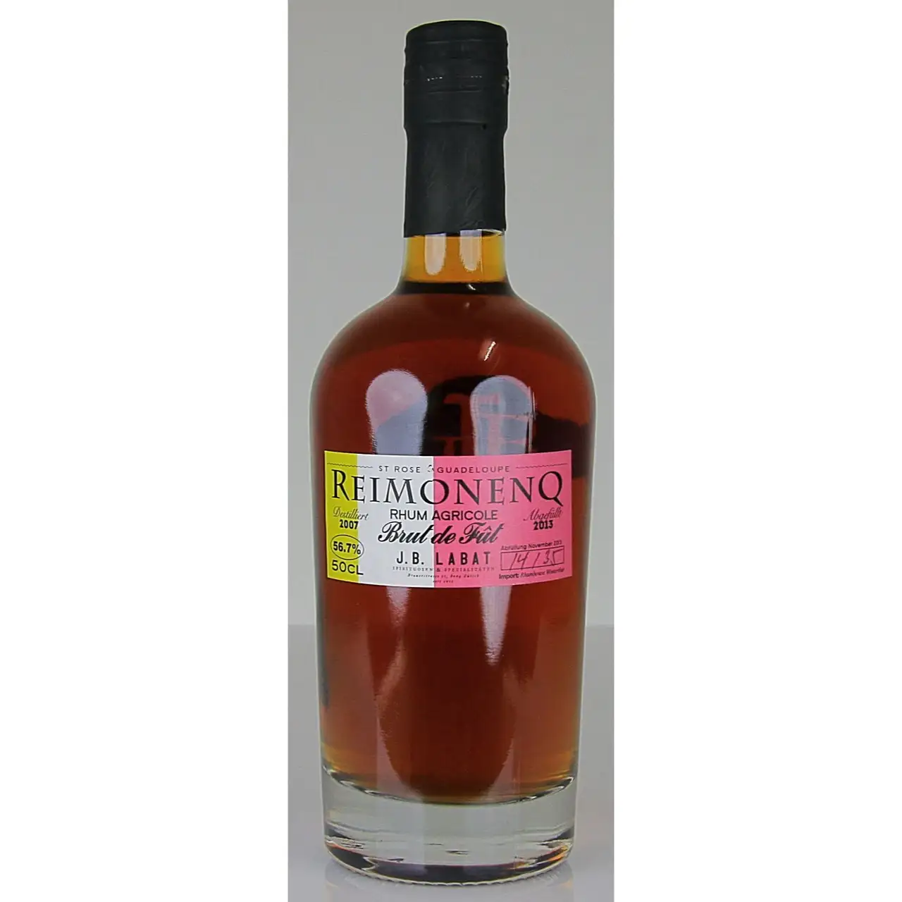 Hochauflösendes Bild von J.B. Labat ReimonenQ Rhum Agricole Brut de Fût 2007