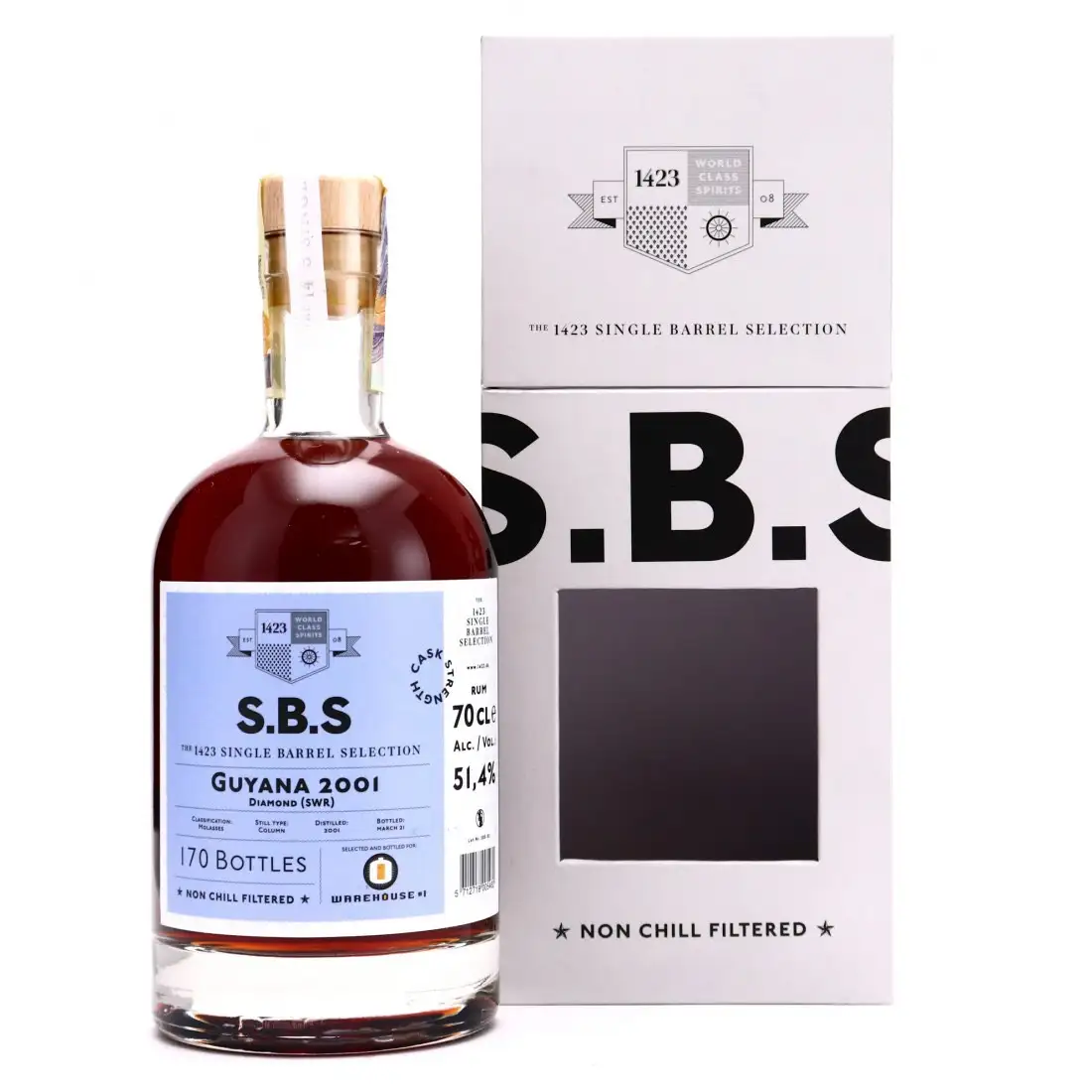 Bottle of Skeldon S.B.S Selected and bottled for Warehouse #1 SWR 2001