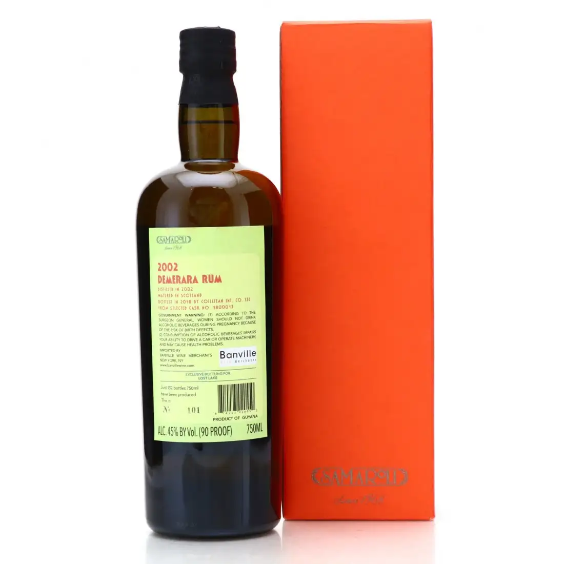 Hochauflösendes Bild von Samaroli DDL Demerara Rum (Lost Lake) 2002