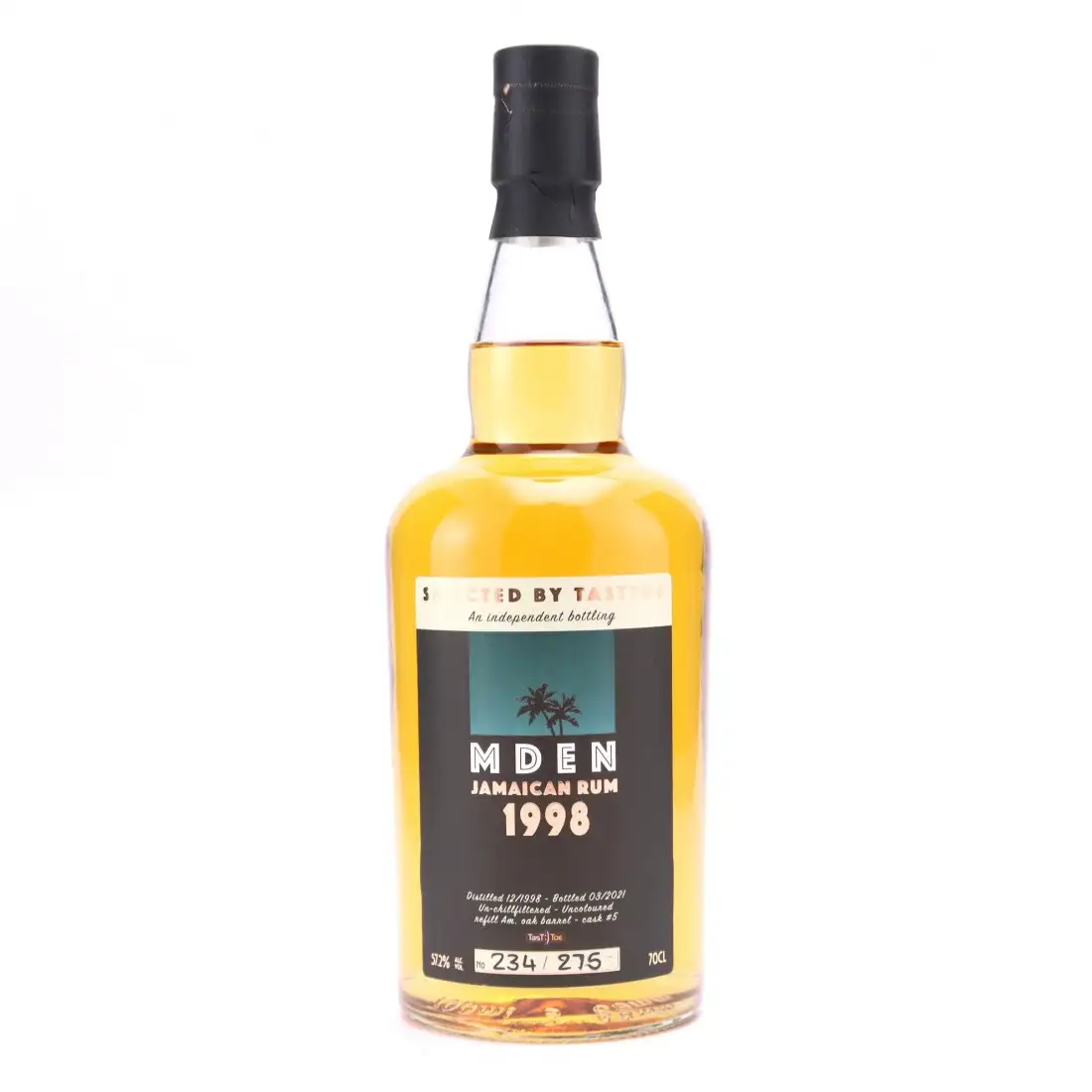Bottle of TAST'TOE Hampden MDEN Jamaican Rum HLCF 1998